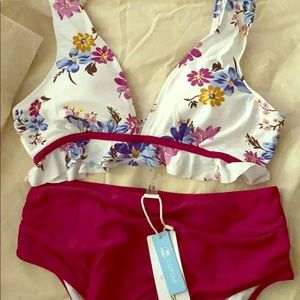 Bikini padded bra , high waisted